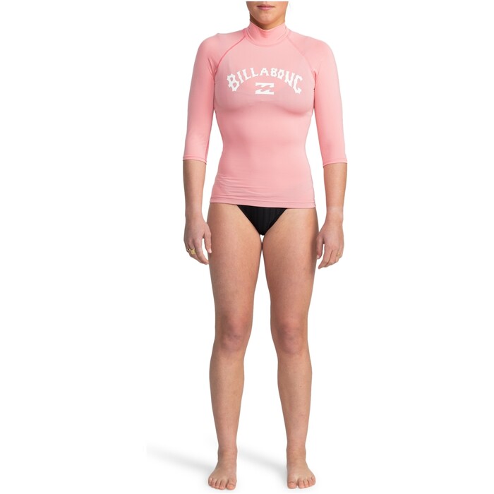 2024 Billabong Frauen Tropic Surf Kurzarm-Lycra-Weste EBJWR03019 - Flamingo